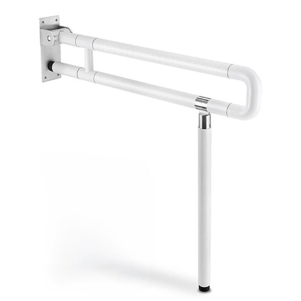 Atlenkiamas ranktūris su kojele 60 cm, baltas