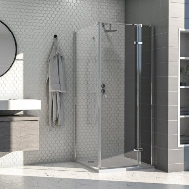 Dušo kabina AQUALUX Hinged DW 90x90, dešininė