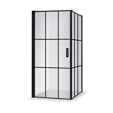 Dušo kabina BRASTA GLASS Kristina Nero Cube 88x82x198