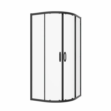 Dušo kabina TIVOLI 80x80 black, skaidrus stiklas