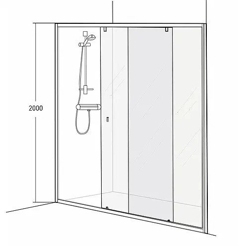 Dušo durys IDO Showerama 8-1 165, skaidrus stiklas 4