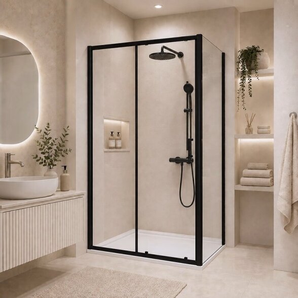 Dušo kabina CITY Asti black DW 120x100 Dušo kabina CITY Asti black DW 120x100