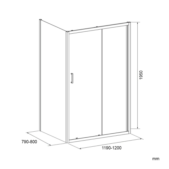Dušo kabina CITY Asti chrome DW 120x80 4 Dušo kabina CITY Asti chrome DW 120x80 4