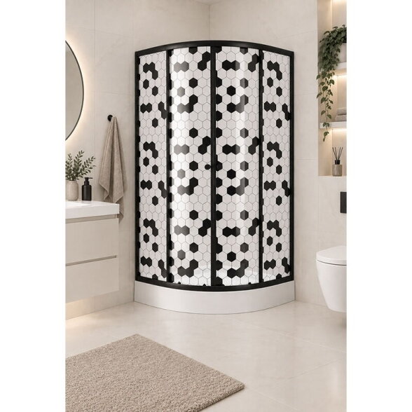 Dušo kabina Honeycomb 80x80, su padėklu 1 Dušo kabina Honeycomb 80x80, su padėklu 1