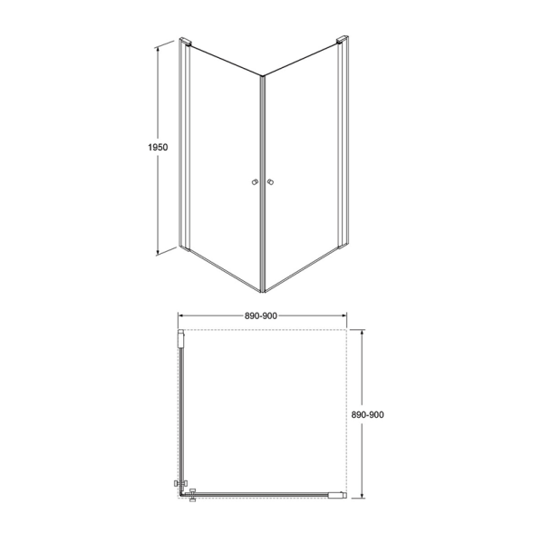 Dušo kabina NAPOLI black DD 90x90 4 Dušo kabina NAPOLI black DD 90x90 4