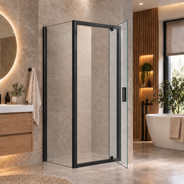 Dušo kabina NAPOLI black DW 90x80 1