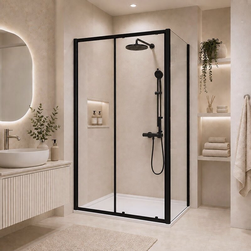 Dušo kabina CITY Asti black DW 100x90 Dušo kabina CITY Asti black DW 100x90