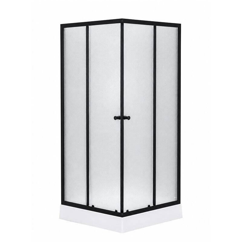 Dušo kabina EKO Black 80x80, su padėklu Dušo kabina EKO Black 80x80, su padėklu