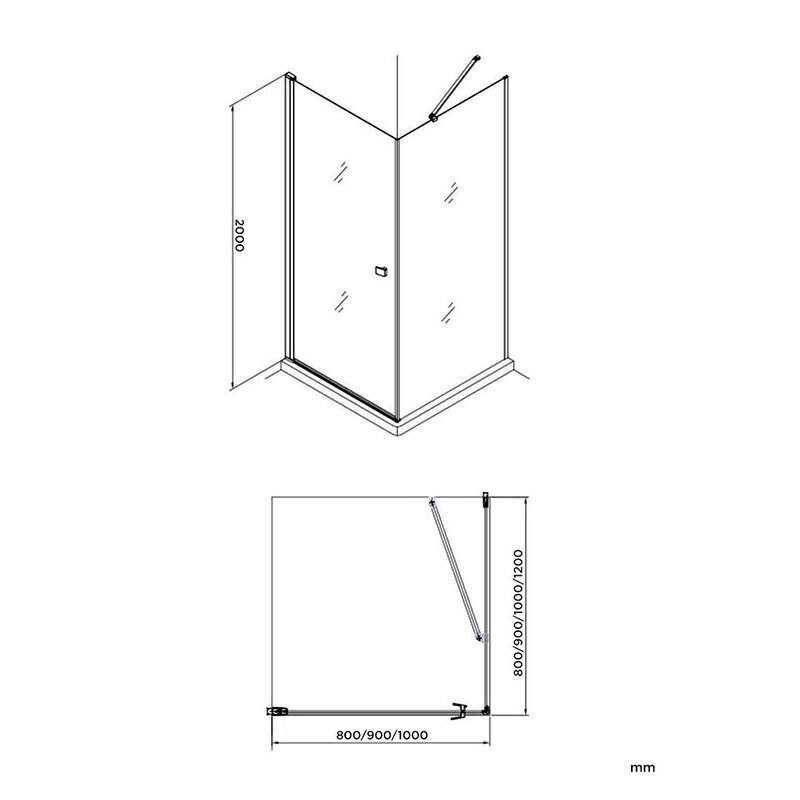 Dušo kabina MESINA Black DW 80x80 7 Dušo kabina MESINA Black DW 80x80 7