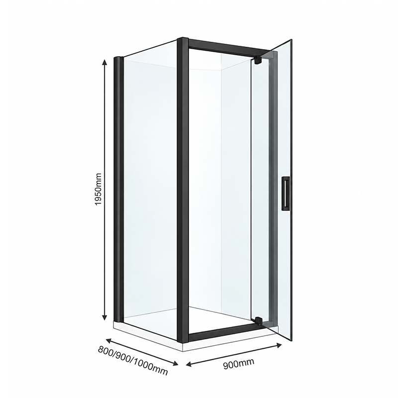 Dušo kabina NAPOLI black DW 90x90 5 Dušo kabina NAPOLI black DW 90x90 5