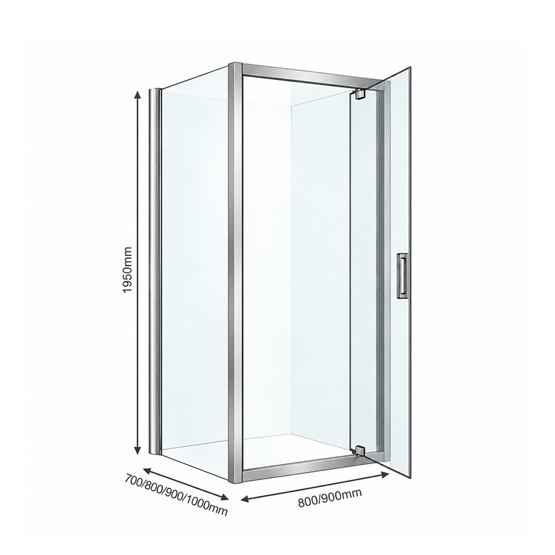 Dušo kabina NAPOLI chrome DW 80x80 5