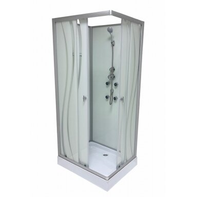Hidromasažinė dušo kabina C1-79 White Crystal, 70x90 B