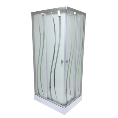 Hidromasažinė dušo kabina C1-79 White Crystal, 70x90 B
