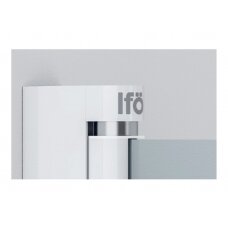 Pusapvalė dušo sienelė Ifö Space SBVK 800 White, skaidrus stiklas su rankenos profiliu