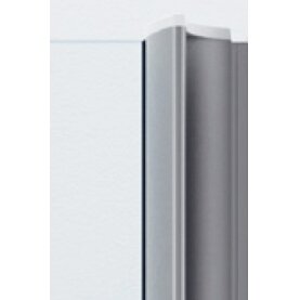 Pusapvalė dušo sienelė Ifö Space SBNK 900 Silver, skaidrus stiklas su rankenos profiliu 2