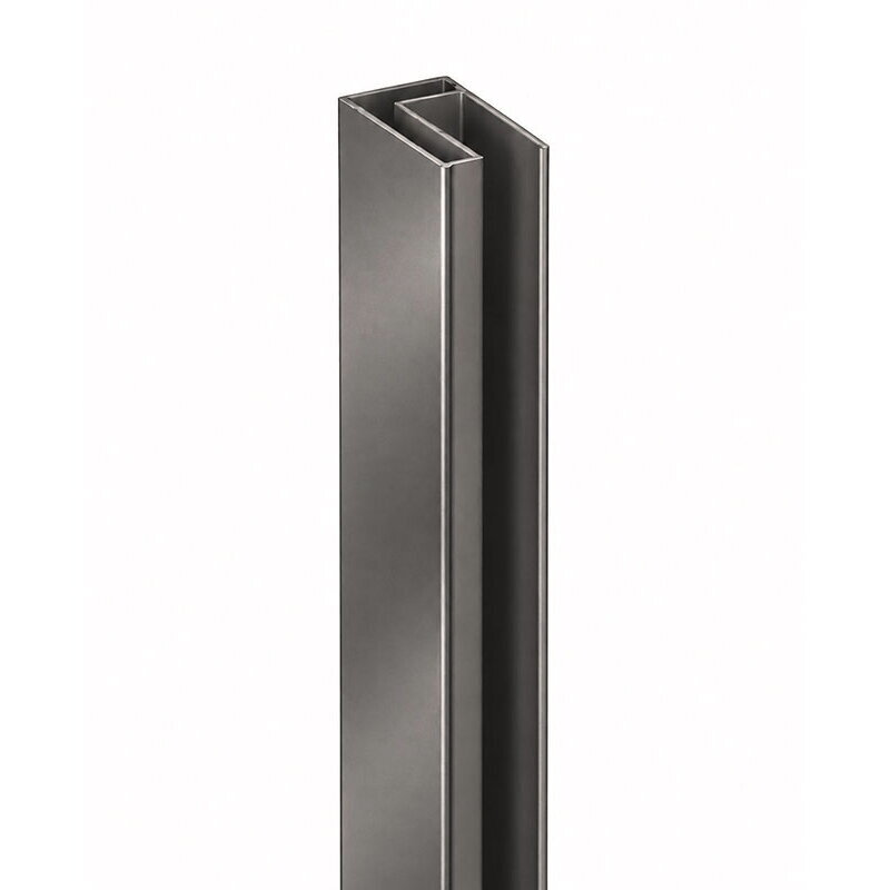 Sieninis profilis 8 mm dušo sienelei, gun grey spalvos