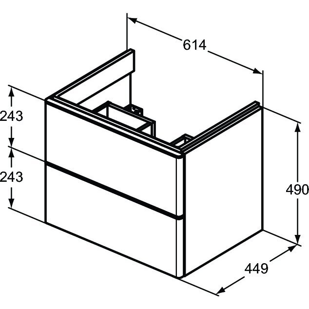 Vonios spintelė IDEAL STANDARD Adapto 61 3 Vonios spintelė IDEAL STANDARD Adapto 61 3