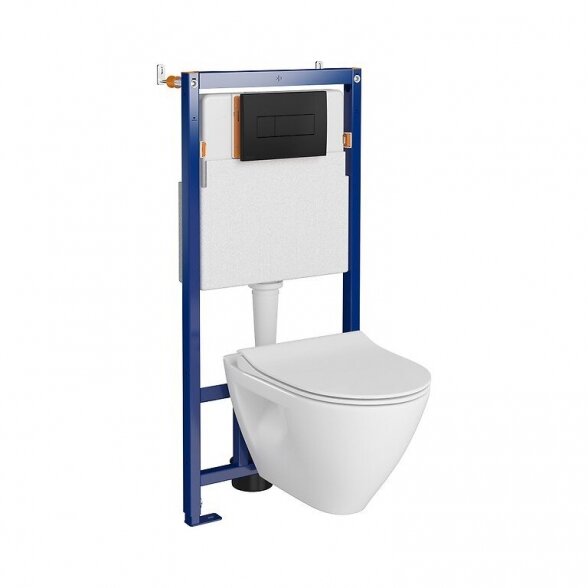 WC potinkinis rėmas CERSANIT Tech Line Opti su vandens nuleidimo klavišu 2